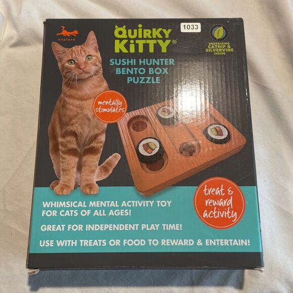 Quirky Kitty Sushi Hunter Bento Box Puzzle With Catnip Pounce NEW!! - Picture 5 of 5